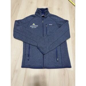 Patagonia Jacket Men's Small Navy Better Sweater Fleece Full Zip Company Logo